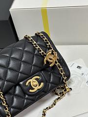 Chanel 25B Classic Flap Bag Black-17cm - 5