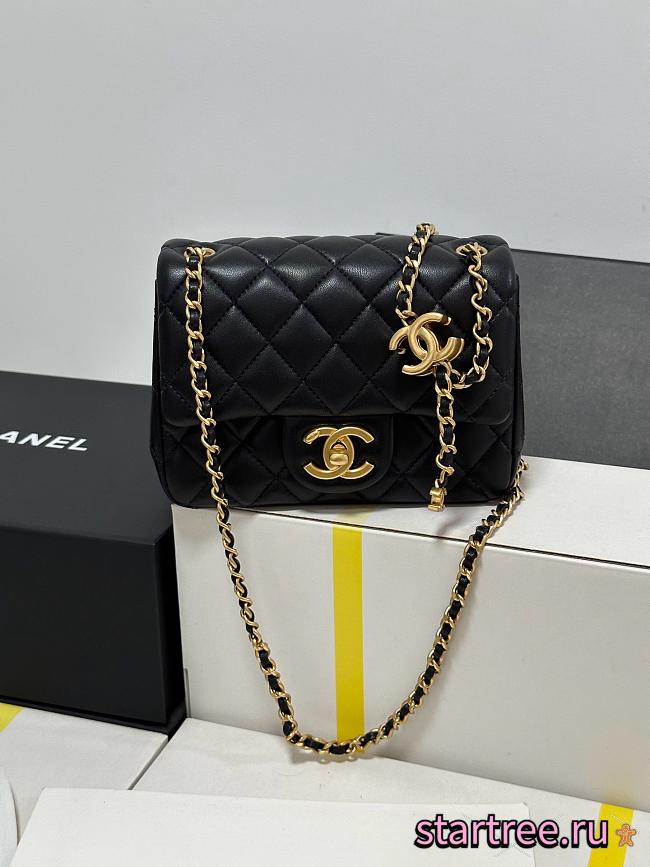 Chanel 25B Classic Flap Bag Black-17cm - 1