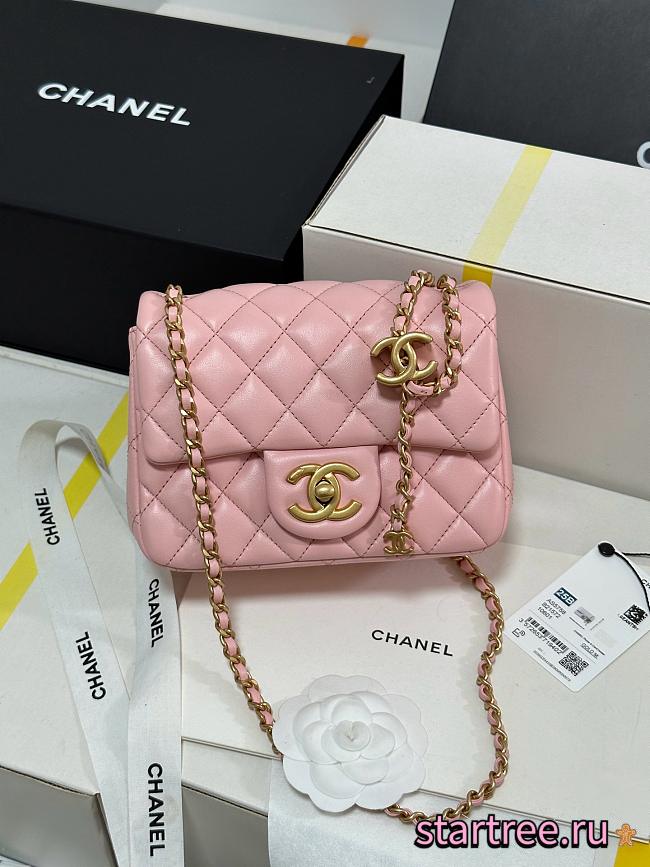 Chanel 25B Classic Flap Bag Pink-17cm - 1