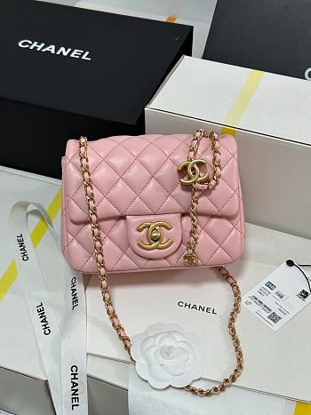 Chanel 25B Classic Flap Bag Pink-17cm