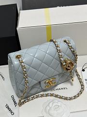 Chanel 25B Classic Flap Bag Blue-17cm - 3