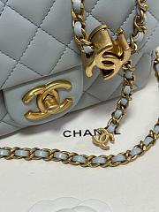 Chanel 25B Classic Flap Bag Blue-17cm - 2