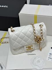 Chanel 25B Classic Flap Bag White-17cm - 3