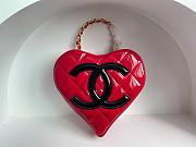 Chanel Vintage Heart Vanity Bag Red - 1