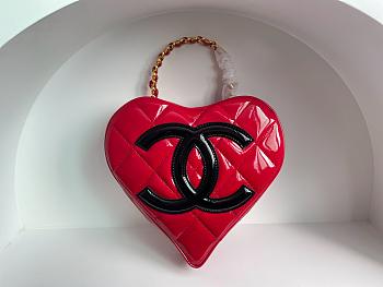 Chanel Vintage Heart Vanity Bag Red