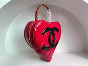 Chanel Vintage Heart Vanity Bag Red - 4