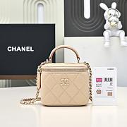 CHANEL Cosmetic Bag With Handle in Light Beige - 1