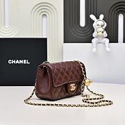 Chanel Classic Flap Lambskin Bag With Gold Ball-17cm - 4