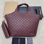 YSL ICARE in quilted nappa ROUGE CABERNET - 2