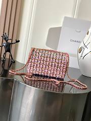 Chanel Flap bag, Sequins & gold-tone metal Pink-21x14x8cm - 3