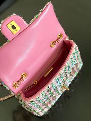 Chanel Flap bag, Sequins & gold-tone metal Pink-21x14x8cm - 2