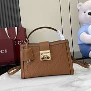 Gucci Padlock medium top handle bag in Brown GG leather-25.5x17.5x10cm - 1