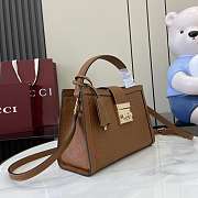 Gucci Padlock medium top handle bag in Brown GG leather-25.5x17.5x10cm - 6