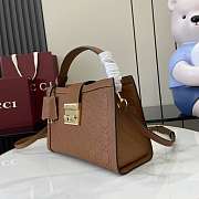 Gucci Padlock medium top handle bag in Brown GG leather-25.5x17.5x10cm - 4