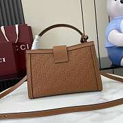 Gucci Padlock medium top handle bag in Brown GG leather-25.5x17.5x10cm - 3