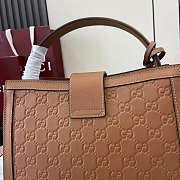 Gucci Padlock medium top handle bag in Brown GG leather-25.5x17.5x10cm - 2