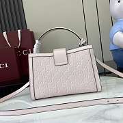 Gucci Padlock medium top handle bag in Pink GG leather-25.5x17.5x10cm - 5