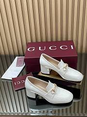 Women's heeled loafer with Horsebit in White - 1