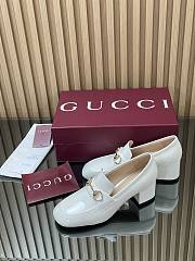 Women's heeled loafer with Horsebit in White - 4