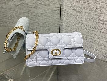 Dior Jolie Mini Bag Blue Cannage Lambskin-21x11.5x4.5cm
