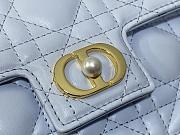 Dior Jolie Mini Bag Blue Cannage Lambskin-21x11.5x4.5cm - 5