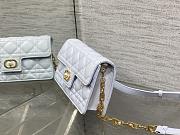 Dior Jolie Mini Bag Blue Cannage Lambskin-21x11.5x4.5cm - 3