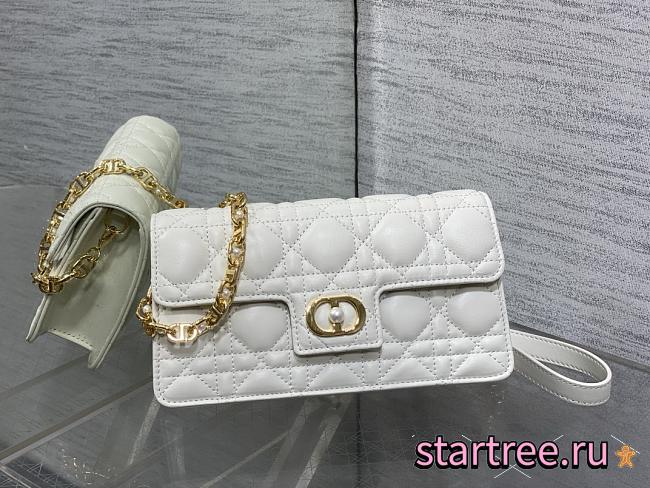 Dior Jolie Mini Bag White Cannage Lambskin-21x11.5x4.5cm - 1