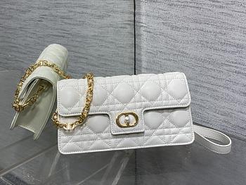 Dior Jolie Mini Bag White Cannage Lambskin-21x11.5x4.5cm