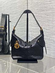Dior Medium Voyage Bag Black Black Crinkled Calfskin-28CM - 1