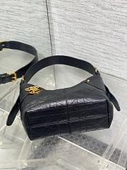 Dior Medium Voyage Bag Black Black Crinkled Calfskin-28CM - 5