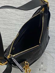 Dior Medium Voyage Bag Black Black Crinkled Calfskin-28CM - 4