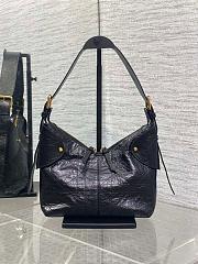 Dior Medium Voyage Bag Black Black Crinkled Calfskin-28CM - 3