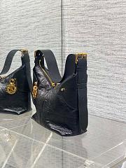 Dior Medium Voyage Bag Black Black Crinkled Calfskin-28CM - 2
