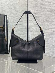 Dior Medium Voyage Bag Black Flat Macrocannage Crinkled Calfskin-28cm - 4