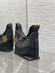 Dior Medium Voyage Bag Black Flat Macrocannage Crinkled Calfskin-28cm - 2