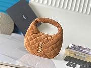 YSL Saint Laurent ICARINO in quilted suedeCARAMEL COGNAC-17x13x3cm - 1