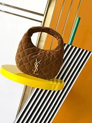 YSL Saint Laurent ICARINO in quilted suede CARAMEL-17x13x3cm - 1