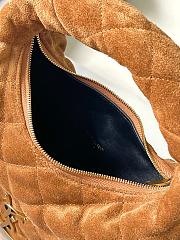 YSL Saint Laurent ICARINO in quilted suede CARAMEL-17x13x3cm - 2