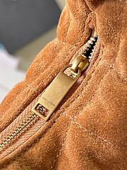 YSL Saint Laurent ICARINO in quilted suede CARAMEL-17x13x3cm - 3