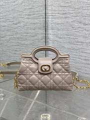 Dior Jolie Top Handle Mini Bag Powder Pink Cannage Lambskin-18.5x8.5x13cm - 1