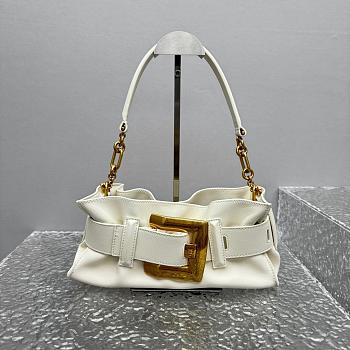 Balmain Mini Anthem bag in leather white-30.5*11.5*10CM