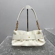 Balmain Mini Anthem bag in leather white-30.5*11.5*10CM - 4