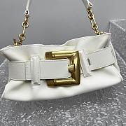 Balmain Mini Anthem bag in leather white-30.5*11.5*10CM - 3