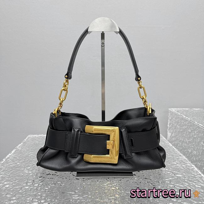 Balmain Mini Anthem bag in leather Black-30.5*11.5*10CM  - 1