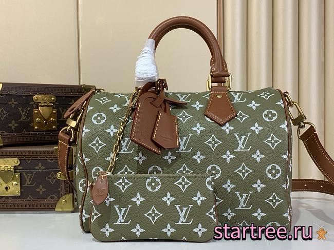 LV M15241 Speedy P9 Bandoulière 30 Green Sencha - 30cm - 1