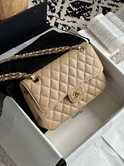 Chanel Small Classic Flap Bag Beige Gold Hardware-23cm - 3
