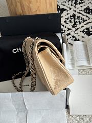Chanel Small Classic Flap Bag Beige Silver Hardware-23cm - 3