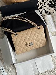 Chanel Small Classic Flap Bag Beige Silver Hardware-23cm - 5
