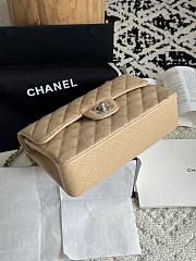 Chanel Small Classic Flap Bag Beige Silver Hardware-23cm - 2