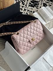 Chanel Small Classic Flap Bag Pink Gold Hardware-23cm - 3